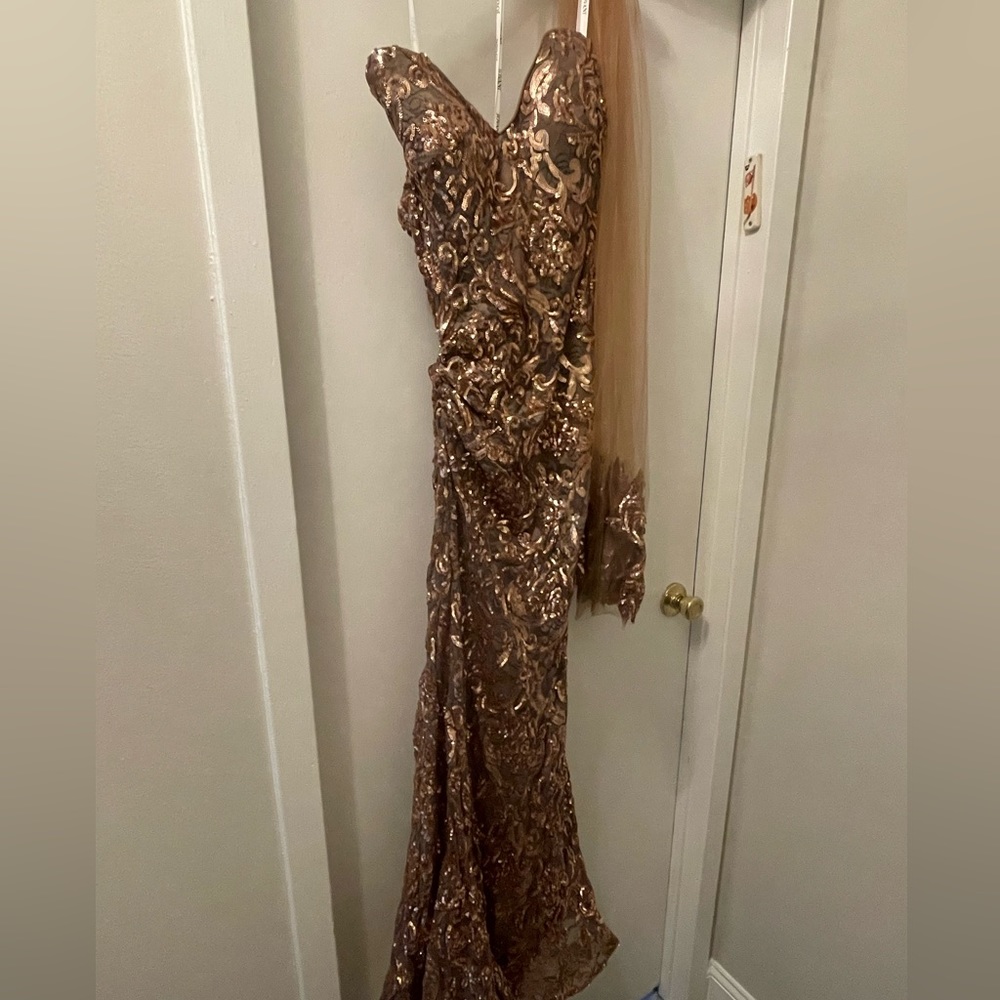 Jovani sequin bronze dress - worn only once!